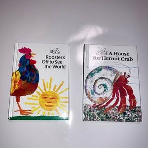 2 New Eric Carle Books Rooster Hermit Crab